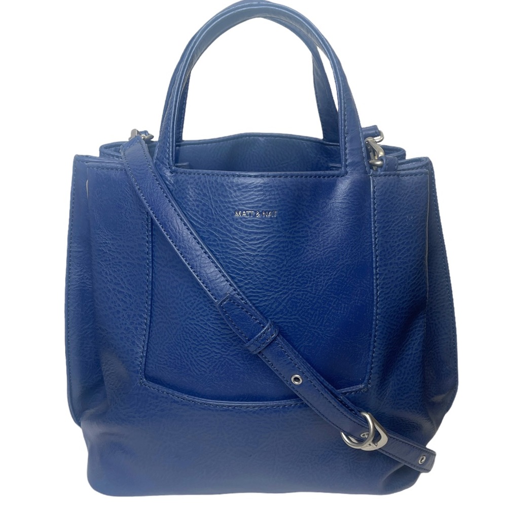 Matt & Nat Vegan Blue Leather Satchel Crossbody